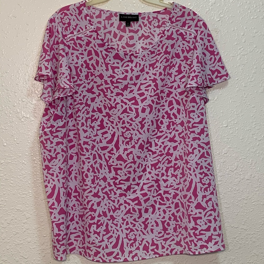 Lane Bryant Flutter Sleeve Blouse